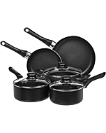 Amazon Basics Non-Stick Cookware Set, Pots and Pans - 8-Piece Set