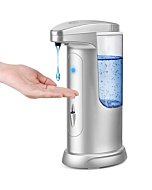 Touchless Automatic Soap Dispenser w/Adjustable Volume Control & Infrared Motion Sensor, 13.5oz Liquid and Hands Free Electric Soap Dispenser for Bathroom Kitchen Home and Shower, No Foam