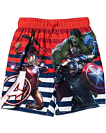 Marvel Avengers Captain America Iron Man Hulk Thor Little Boys Swim Trunks Red/Blue 5-6