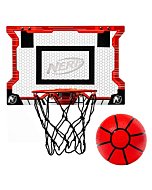 NERF Basketball Hoop Set - Pro Hoop Mini Hoop Set with Mini Basketball - Steel Rim Great for Dunking - Over The Door Basketball Hoops