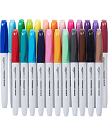 Amazon Basics Fine Point Tip Permanent Markers - Assorted Colors, 24-Pack