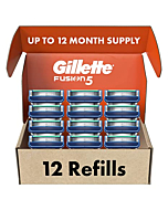 Gillette Fusion5 Mens Razor Blade Refills, 12 Count, Lubrastrip for a More Comfortable Shave