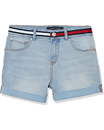 Tommy Hilfiger Girls' 5-Pocket Short, Sullivan Denim 22, 16