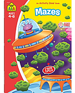 School Zone - Mazes Workbook - 64 Pages, Ages 4 to 6, Preschool, Kindergarten, Maze Puzzles, Wide Paths, Colorful Pictures, Problem-Solving, and More (School Zone Activity Zone® Workbook Series)