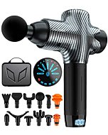 Massage Gun - Percussion Muscle Massage Gun for Athletes, Super Quiet Portable Electric Sport Massager, Handheld Deep Tissue Massager of Y8 Pro Max (Carbon)