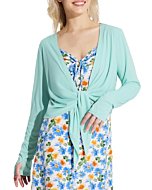 BALEAF Women's Sun Protection Coverup 2024 Cover Up Cardigan SPF Sun Shrug Tie Front Sun Wrap UPF Long Sleeve UV Sun Shirts Beach Shawl Outdoor Green S