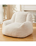 Homguava Bean Bag Chair Sherpa Bean Bag Lazy Sofa Beanbag Chairs for Adults with High Density Foam Filling Modern Accent Chairs Comfy Chairs for Living Room, Bedrooms