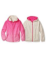 Eddie Bauer Kids Reversible Jacket - Hooded Windbreaker, Size Large, Pink