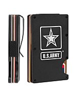 Military Veteran Products Army RFID Blocking Metal Money Clip Wallet US Army Aluminum Credit Card Holder for Men