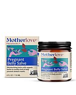 Motherlove Pregnant Belly Salve (4 oz) Herbal Balm to Soothe Itchy Skin & Prevent Stretch Marks—Non-GMO & Organic Herbs