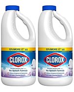 Clorox Splash-Less Bleach, Concentrated Formula, Lavender Scent, 40 Ounce Bottle - Pack of 2 (Package May Vary)