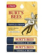 Burt's Bees Lip Balm Stocking Stuffers, Moisturizing Lip Care Christmas Gifts, 100% Natural, Vanilla Bean (2 Pack)