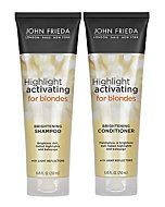 John Frieda Sheer Blonde Highlight Activating Enhancing, DUO set Shampoo + Conditioner (for Lighter Blondes), 8.45 Ounce, 1 each