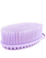 Avilana Exfoliating Silicone Body Scrubber Easy to Clean, Lathers Well, Long Lasting, And More Hygienic Than Traditional Loofah (Lavender)