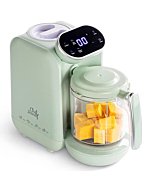 Baby Food Maker | Baby Food Processor with Steaming Basket | Baby Steamer, Blender, and Puree Maker | Milk Warmer Machine | Auto Cooking & Grinding | Touch Screen Control (Green)