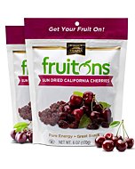 Traina Home Grown Fruitons California Sun Dried Cherries - No Sugar Added, Non GMO, Gluten Free, Kosher Certified, 6 oz pouch (pack of 2)