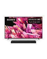 Sony 75 inch TV Bundle with Sound Bar: 75 inch 4K Ultra HD BRAVIA XR X90K Series Full Array LED TV HT-A3000 Dolby Atmos Soundbar