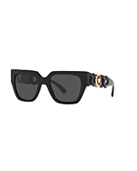 Versace Woman Sunglasses Black Frame, Dark Grey Lenses, 53MM