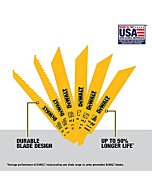 DEWALT Reciprocating Saw Blades, Metal/Wood Cutting Set, 6-Piece (DW4856)