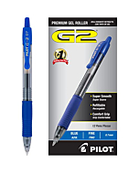 PILOT G2 Premium Refillable & Retractable Rolling Ball Gel Pens, Fine Point, Blue Ink, 12 Count (31021)