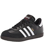 adidas Boy's Samba Classic Soccer Shoe, Black/White/Black, 5.5 Big Kid