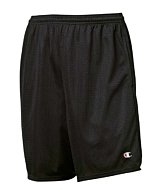 Champion Men's Long Mesh Short With Pockets,Black,LARGE