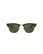 Ray-Ban Men Square Sunglasses Black Frame Green Lens Medium