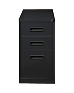 Lorell 1-Divider Mobile Pedestal, Box/Box/File, 15 by 19 by 27-3/4-Inch, Black