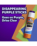 Elmer's Disappearing Purple School Glue Sticks, Washable, 6 Grams, 12 Count