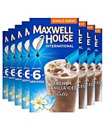 Maxwell House International French Vanilla Iced Latte Café-Style Single Serve Instant Coffee Beverage Mix (48 ct Pack, 8 Boxes of 6 Sticks)