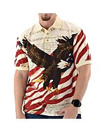 American Summer Flag Patriotic Eagle Shirt,Large