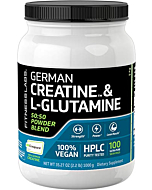 Fitness Labs Creatine and L-Glutamine, 500 Grams | Contains Only Pure Creapure Creatine Monohydrate & USA-Made Fermented Glutamine