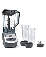 Ninja BL660 Professional Compact Smoothie & Food Processing Blender, 1100-Watts, 3 Functions for Frozen Drinks, Smoothies, Sauces, & More, 72-oz.* Pitcher, (2) 16-oz. To-Go Cups & Spout Lids, Gray