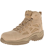 Reebok mens Rapid Response Rb Safety Toe 6" Stealth With Side Zipper Military Tactical Boot, Desert Tan, 8 Wide US