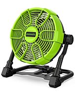 Greenworks 24V 11" (5-Speed) Fan (500 CFM), 2.0Ah USB Battery and Charger Included