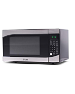 Commercial Chef CHM009 Countertop Microwave Oven 900 Watt, 0.9 Cubic Feet, Stainless Steel Front, Black Cabinet, Small, Trim