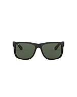 Ray-Ban unisex adult Rb4165 Justin Sunglasses, Black/Green, 55 mm US