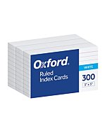 Oxford Ruled Index Cards, 3" x 5", White, 300 pack (10022)