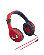 eKids Spiderman Kids Headphones, Adjustable Headband, Stereo Sound, 3.5Mm Jack, Wired Headphones for Kids, Tangle-Free, Volume Control, Childrens Headphones Over Ear for School Home, Travel