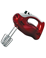 Better Chef Electric Hand Mixer | Chrome Accent | Chrome Beater & Hooks | Thumb Switch & Boost | 100-watt (Red & Chrome)