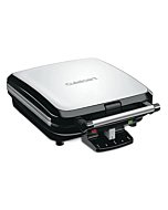 Cuisinart WAF-150 4-Slice Belgian Classic Waffle Maker, Square, Stainless Steel/Black