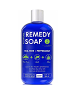 Remedy Soap Tea Tree Oil Body Wash | Helps Body Odor, Athlete's Foot, Jock Itch, Ringworm, Yeast Infections, Skin Irritations | Shower Gel for Women/Men | 100% Natural Tea Tree, Mint & Aloe Skin Cleanser (12 oz)