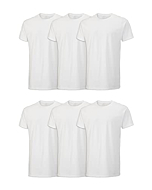 Fruit of the Loom Men's Stay Tucked Crew T-Shirt - Medium - White (Pack of 6)