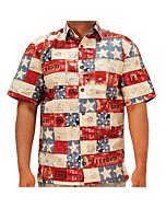 American Summer Patriotic Hawaiian Shirt (XXLarge, Multi)