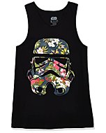 Star Wars Tropical Stormtrooper Mens Graphic Tank Top, Black, Small