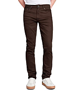 Victorious Men's Skinny Fit Color Stretch Jeans DL937 - Brown - 32/32