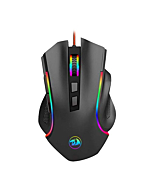 Redragon M602 RGB Wired Gaming Mouse RGB Spectrum Backlit Ergonomic Mouse Griffin Programmable with 7 Backlight Modes up to 7200 DPI for Windows PC Gamers (Black)