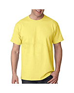 Hanes Mens Tagless 100% Cotton T-Shirt, Large, Yellow