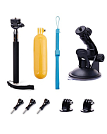 TEKCAM Action Camera Accessories Kits Bundle Compatible with Gopro Hero 9 8 7/AKASO EK7000/Brave 4/7 LE/ V50X/Dragon Touch 4k Waterproof Camera Car Suction Cup Mount Floating Handle Grip Selfie Stick