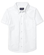 The Children's Place boys 3420 Short Sleeve Up School Uniform Button Down Shirt, White, X-Small US